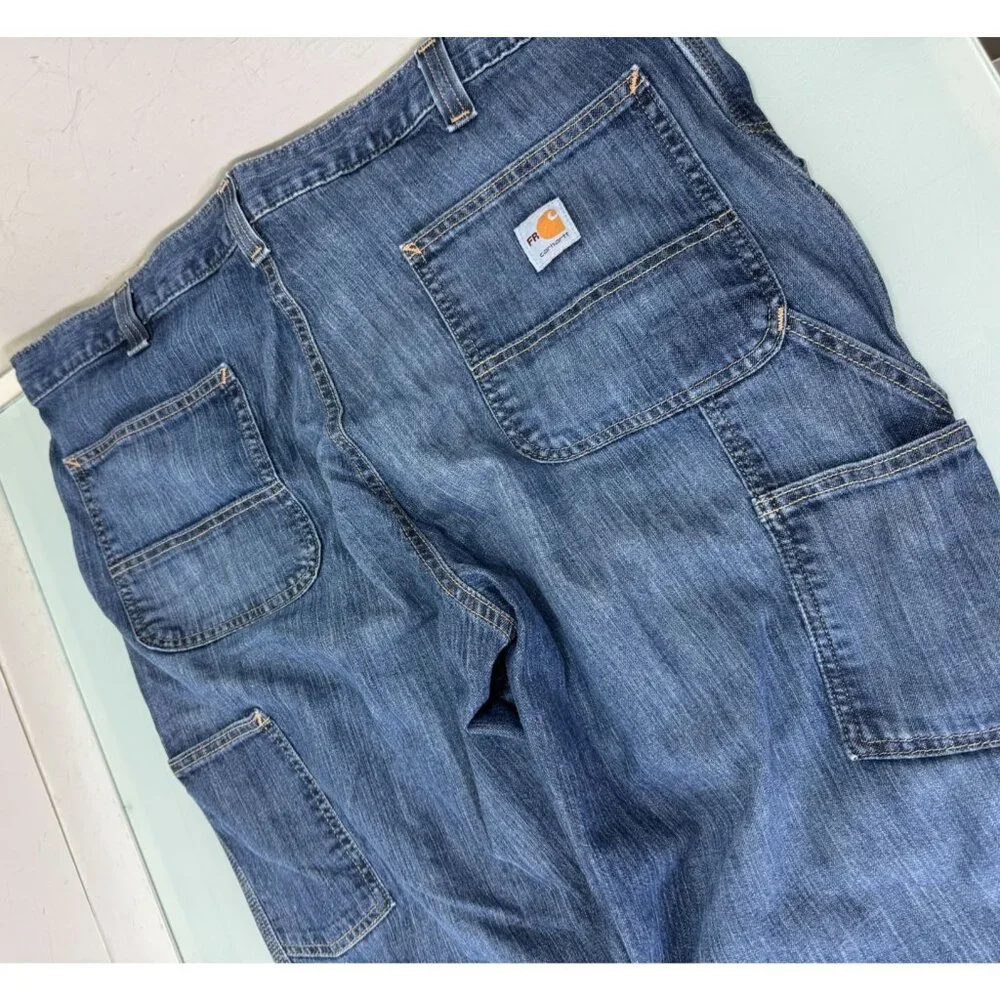 Carhartt Carpenter Jeans Mens 40X32 Relaxed Fit Workwear Safety Pants BD4633 FRM